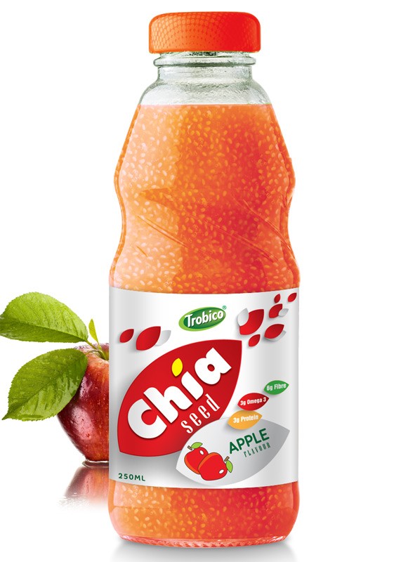 250ml Chia Seed Apple Flavour Glass bottle
